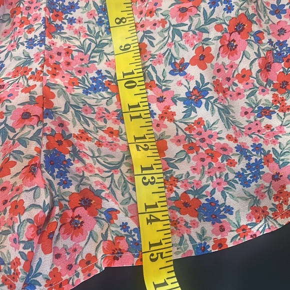 American Eagle floral jumper,shorts, V neck, Pink, Blue,White, bow tie,Medium - Picture 7 of 13